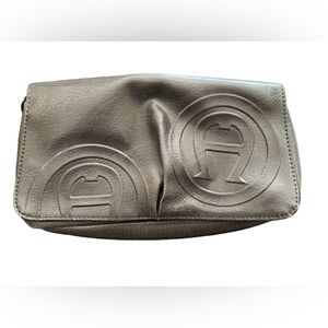 VTG ETIENNE AIGNER Handbag Purse Clutch NO STRAPS Steel Gray Faux Leather